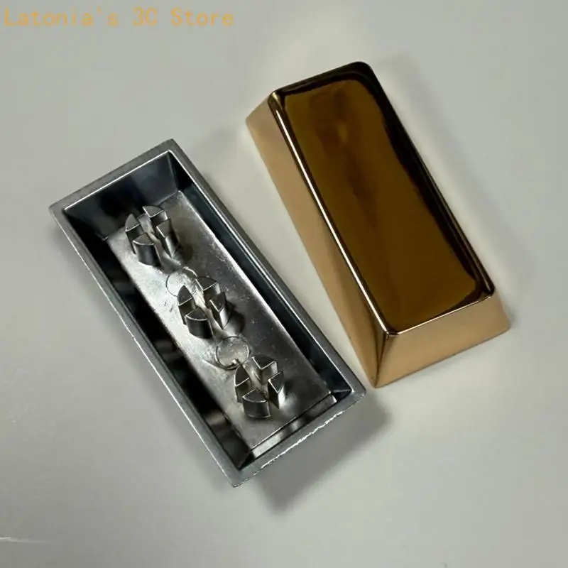 Metalltastenkappe Silber Gold glänzend Original Zinklegierung Tastenkappen für mechanische Tastaturen X3UB – Detail 9