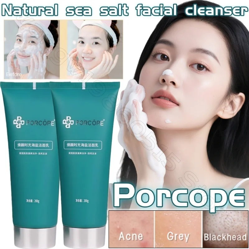 

Porcope Sea Salt Facial Cleanser 200ml Deep Oil Control Gentle Cleansing Pore Shrinking 7-fold Amino Acid Cleanser