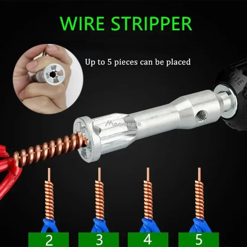 Automatic Wire Stripper Twisted Wire Tool Cable Peeling Twisting Connector Electrician Artifact Connector Hand Tools Multi-tool