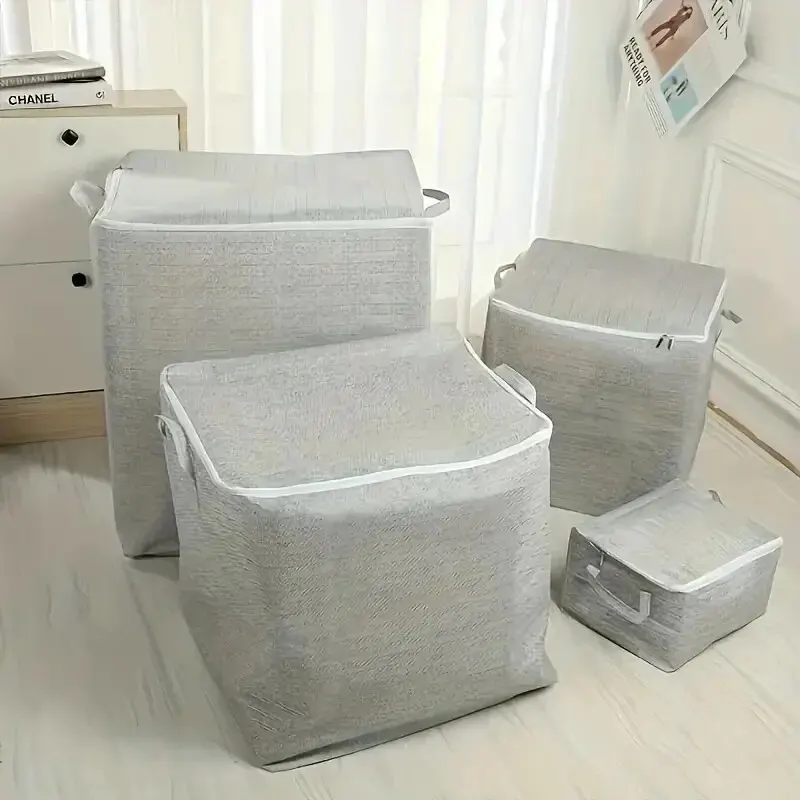 1pc Household Large Capacity Storage Bag Non-woven Material, Closet Wardrobe Organizer Can Be Used For Quilt Clothing, Toys2025