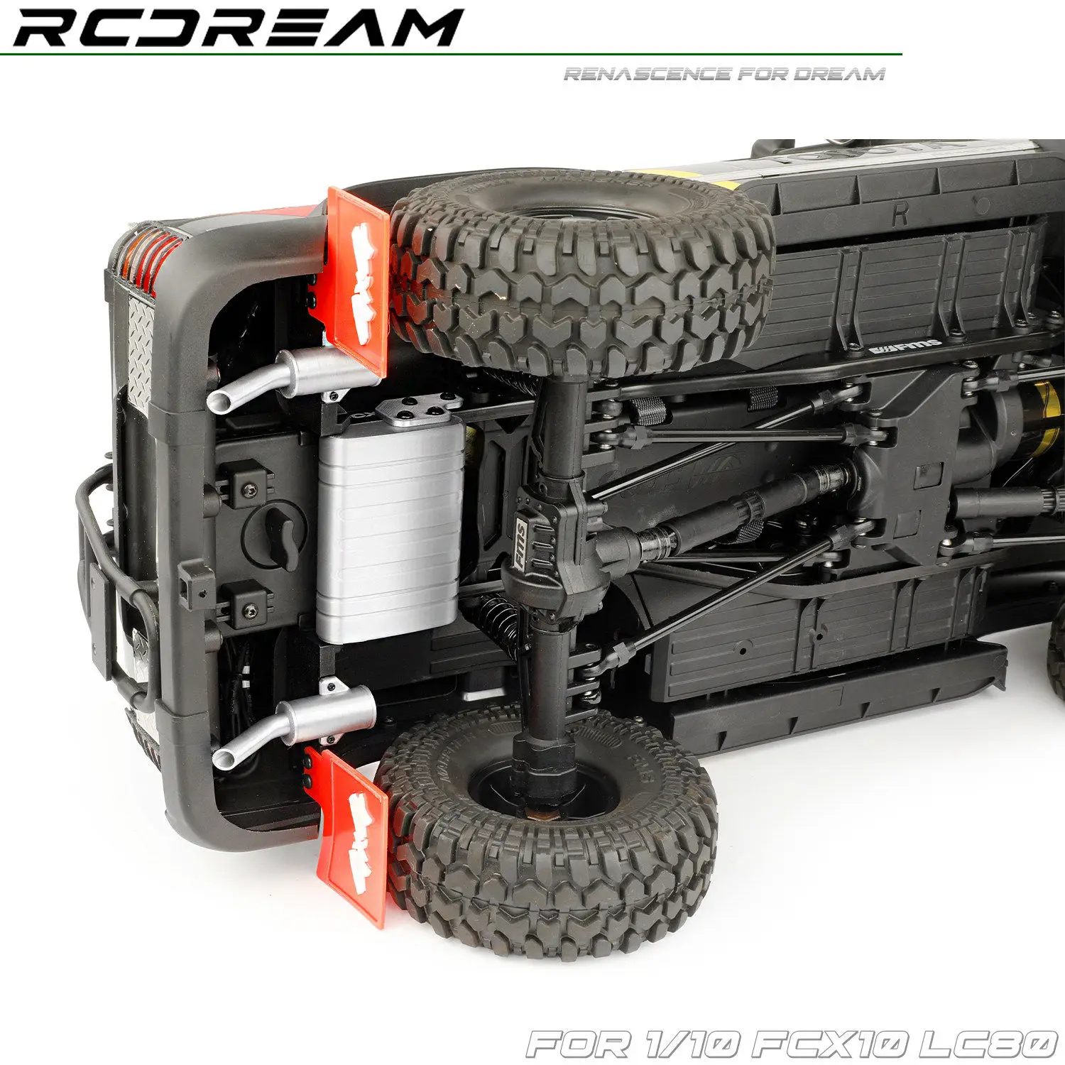 RCDream Modified Parts Simulation Bottom Fuel Tank For 1/10 FMS FCX10 LC80 RC Model Cars Road Crawler Accessories