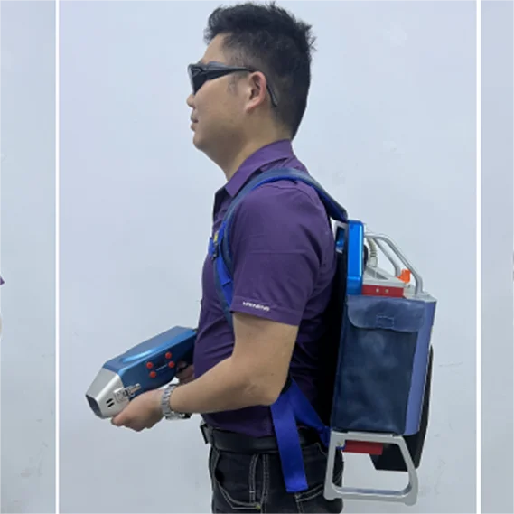 الصدأ 50 واط 100 واط 200 واط نوع حقيبة الظهر الصغيرة المدمجة موبا متعددة الوظائف آلة تنظيف ألياف الليزر #3