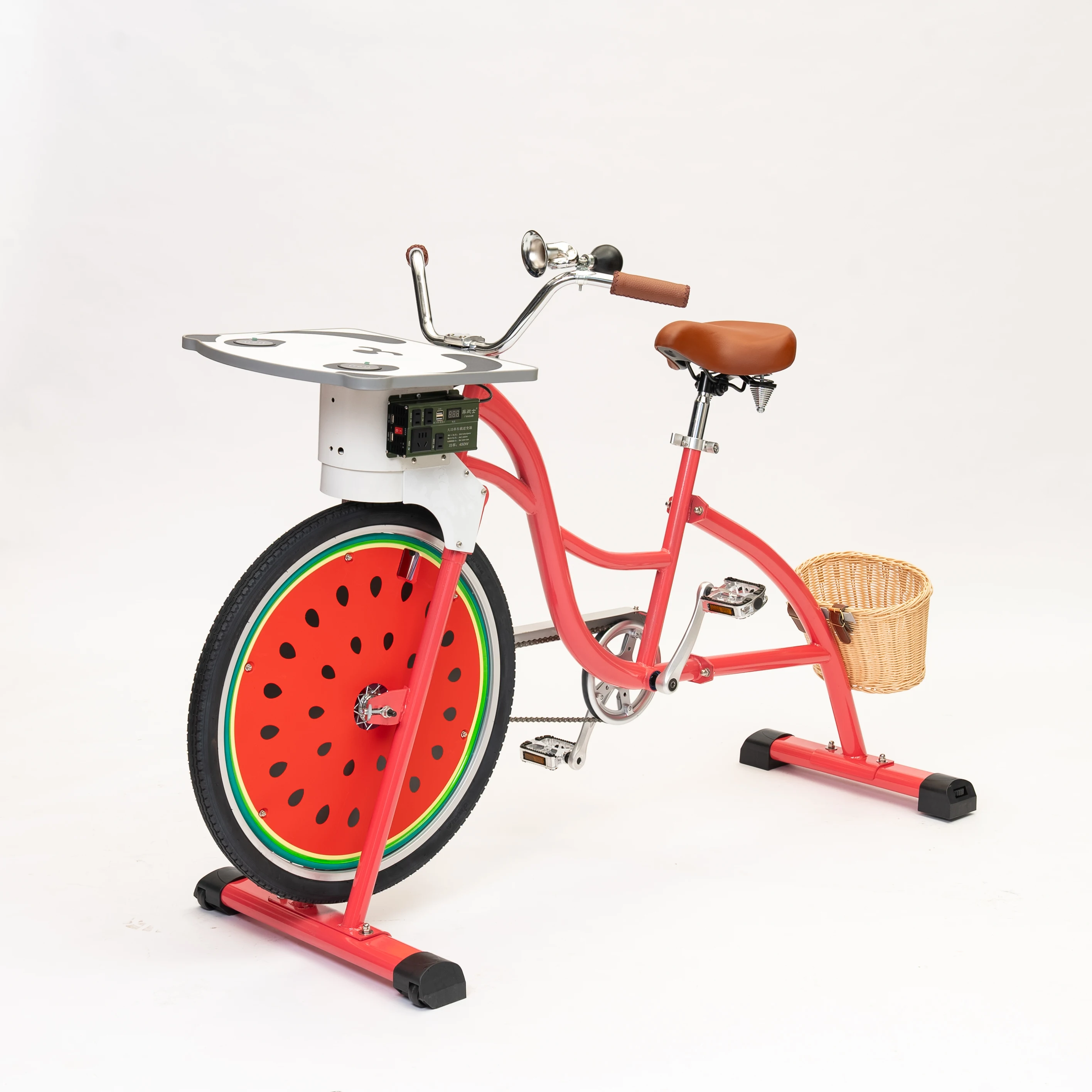 ATV&UTVEXI Single Speed Aluminum Alloy Cruiser Bicycle Pedal Power Generator for Mobile Phone Charging Unicycle Design Adult Par