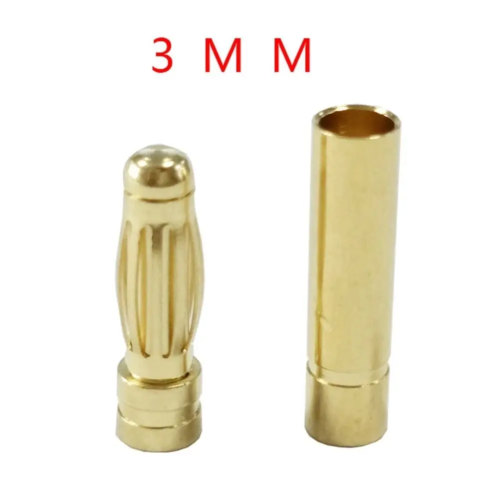 Banana Male Female Connector 2-6mm DIY Battery Gold-plated Bullet Banana Plug High Quality ESC Lipo RC Battery Plug Accessories