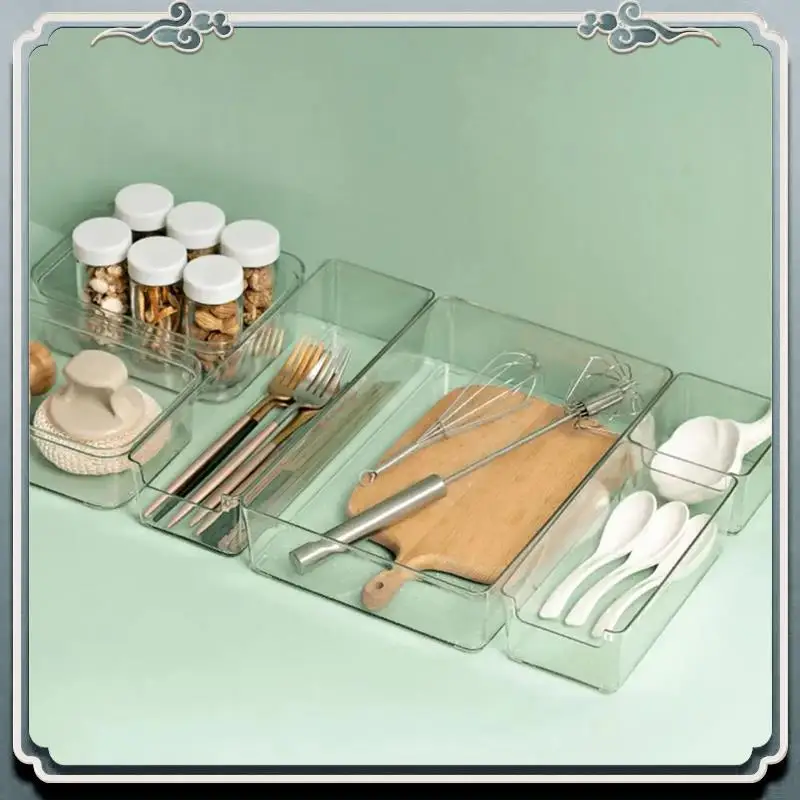 Premium 25Pcs Clear Drawer Organizers Storage Box Set Smooth Edge Burr Free Transparent Design Cosmetics Containers Versatile