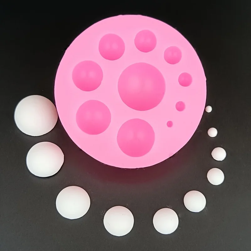 1 piece, 10 pieces, round and semi-circular spheres, chocolate cake, silicone mold, decoration, shaping, baking