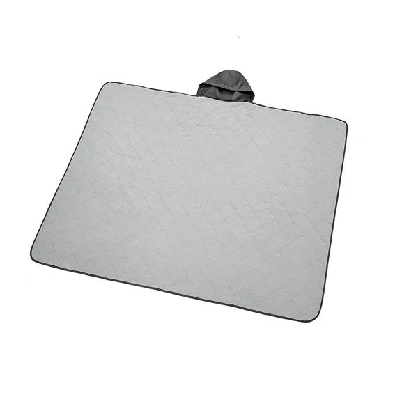 

Lightweight Waterproof Fleece Outdoor Camping Blanket Poncho 79*54 Inch With Hoodie and Pockets