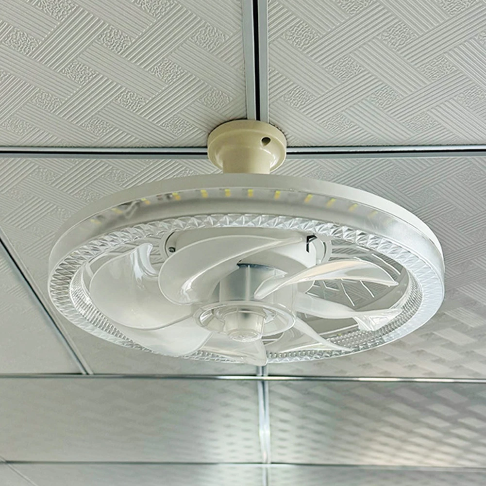 

2 In 1 Hanging Fan with LED Lantern 3 Gears Silent Ceiling Fan Universal Dimming Fan for Dining Room Bedroom Living Room