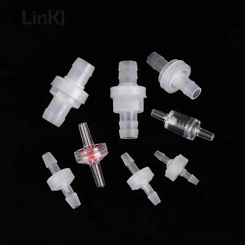 Plastic One-Way Non-Return Pagoda Inline Fluids Check Valve for Fuel Gas Liquid Ozone-Resistant Water Stop 3~12mm