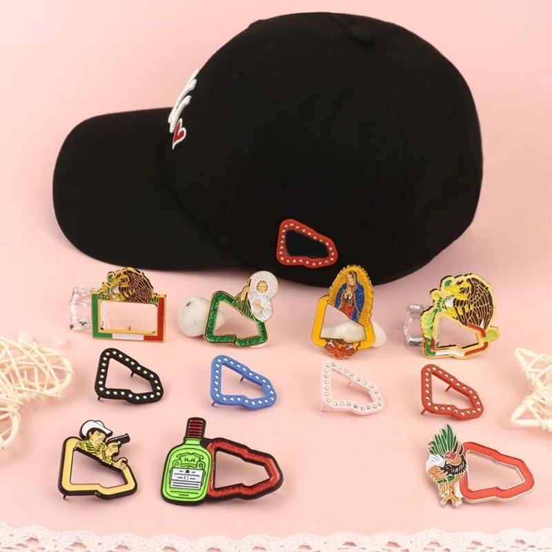 Hat Badges Cartoon Hat Pins Metal Baseball Brooches Clothes Decors