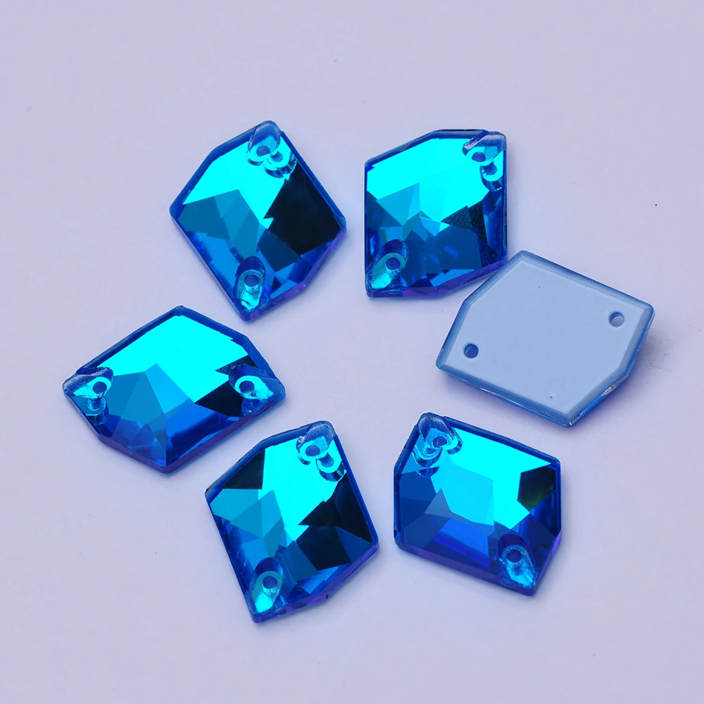 PUBRILEX Neon Cosmic Flatback Strasssteine zum Aufnähen, Glasperlen für DIY-Nähprojekte, Kristalle für Handarbeiten und Kleidungsdekoration – Detail 1