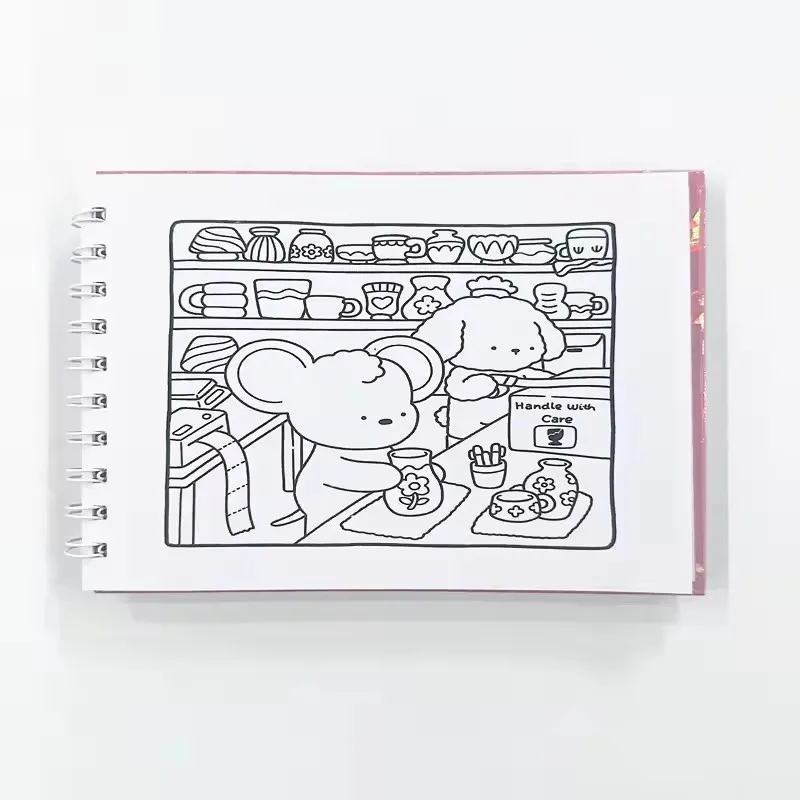 Cozy Friends & Comfy Days Coloring Book For Adults And Teens Creative Fun & Stress Relief Art Perfect Gift