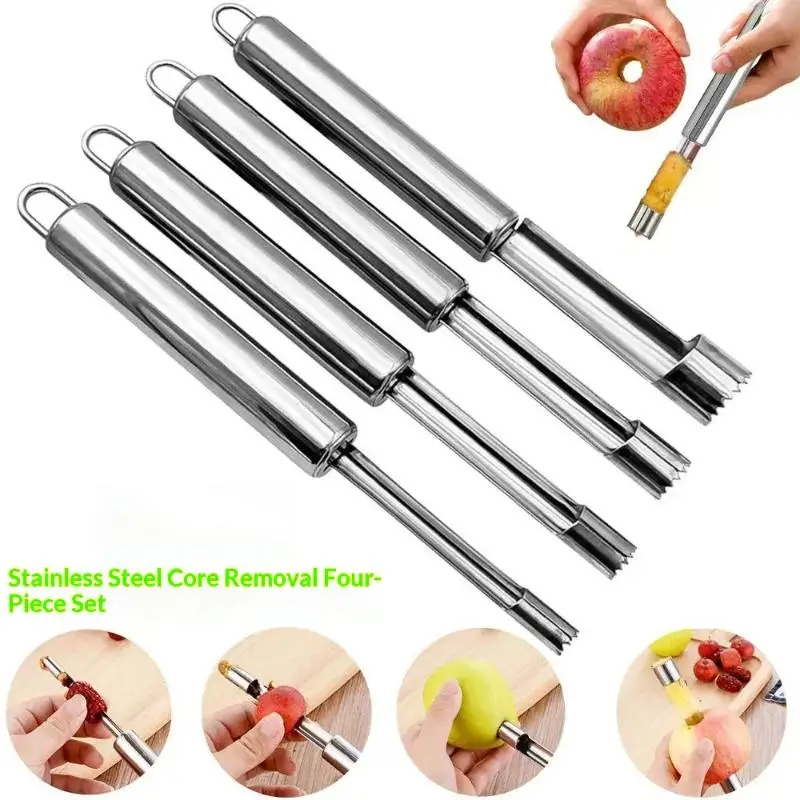 4pcs Fruit Core Remover Cutter Kitchen Gadgets Stainles Steel Home Tool Apples Red Dates Cherry Corers Fruit Core Remove Tool - view 5