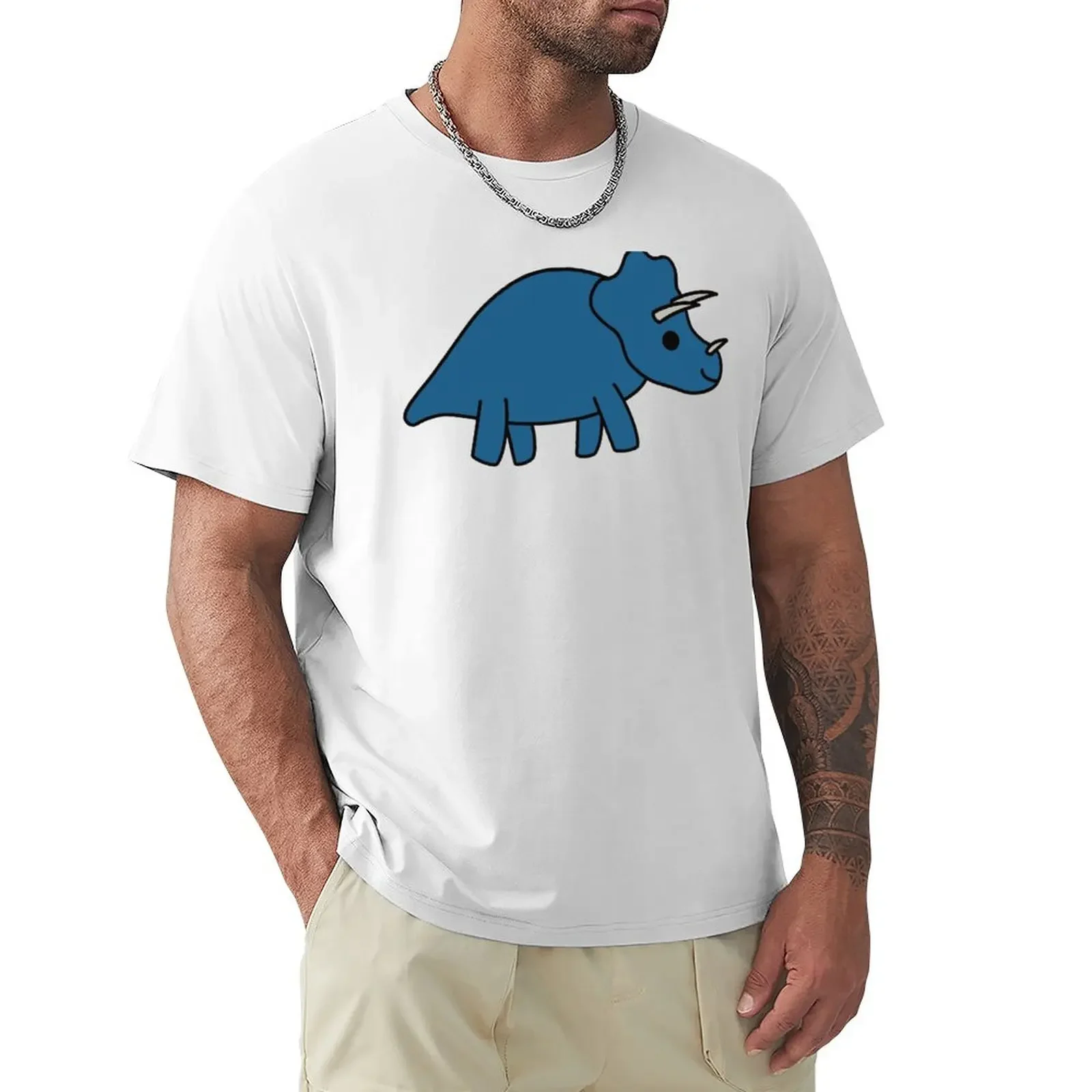 

Cute Kawaii Triceratops Dino T-Shirt shirts graphic tee anime t shirts T-shirts for men cotton