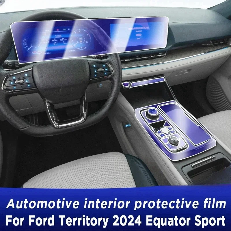 Pellicola protettiva in TPU per la navigazione del cruscotto della Console centrale della portiera dell'auto antigraffio per Ford TERRITORY 2024 Equator Sport