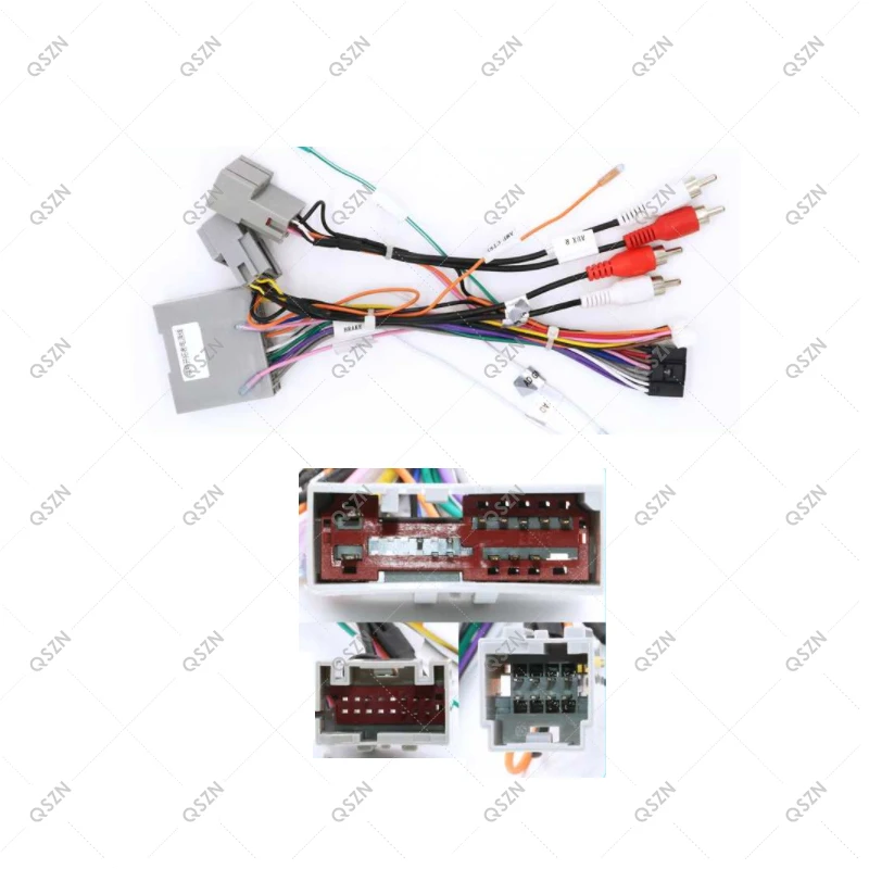 Car 16 pin Audio Wiring Harness With Canbus Box For Ford Fusion/Kuga/Escape 2007-2012 Stereo Installation Wire Adapter