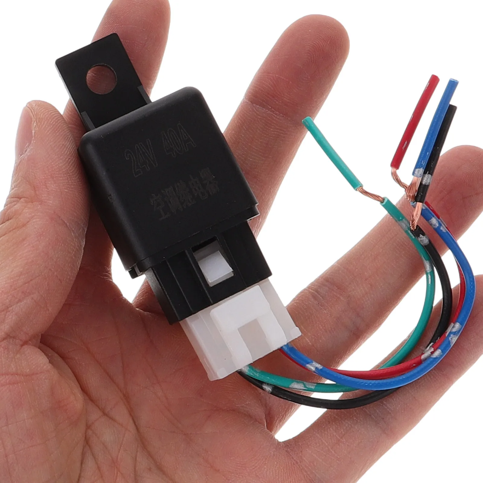 Car Air Conditioning Relay 24V 40A Automotive Ac Starting Relay 4 Pin Heavy Duty Current Control for Car Accessories Replacement