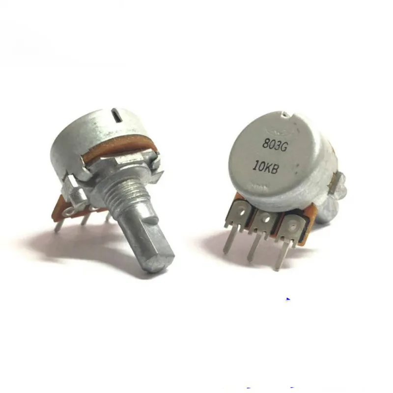 16 type B10K Single connection Half shaft length of 3-pin   box volume adjustment knob potentiometer 15MM