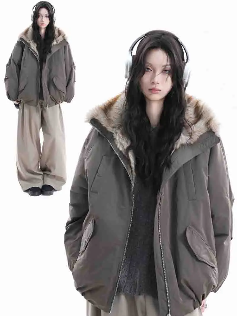 

Мужская зимняя куртка с меховым воротником, модная, для снежной погоды, теплая, на подкладке, водонепроницаемая, ветрозащитная, с капюшоном, цвета: белый, синий, серый