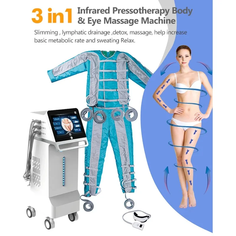 New Multifunctional Pressotherapy Massage Machine Body Slimming Muscle Stimulate Weight Loss Lymphatic Drainage Jacket Pants