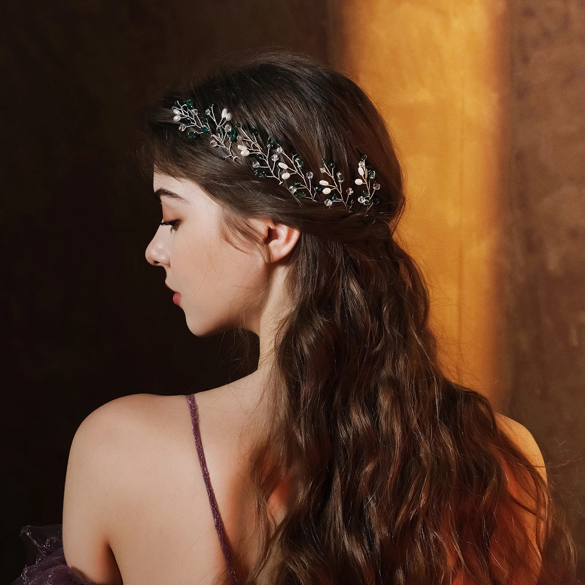 Blumen Perlen Perlen Haarstab Kristall Haar Braut Haarnadeln Zubehör Haarnadeln Perlen Haarschmuck Strass Haarnadeln – Detail 1