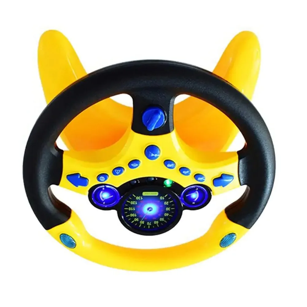 

360 ° Rotation Simulation Steering Wheel Montessori Early Education Steering Wheel Vocal Interactive Simulation