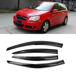For Volkswagen VW POLO 2002-2010 Window Visor Sun Rain Guard Weather Shield Wind Deflector Slim Trim Awning Shelter Raincoat
