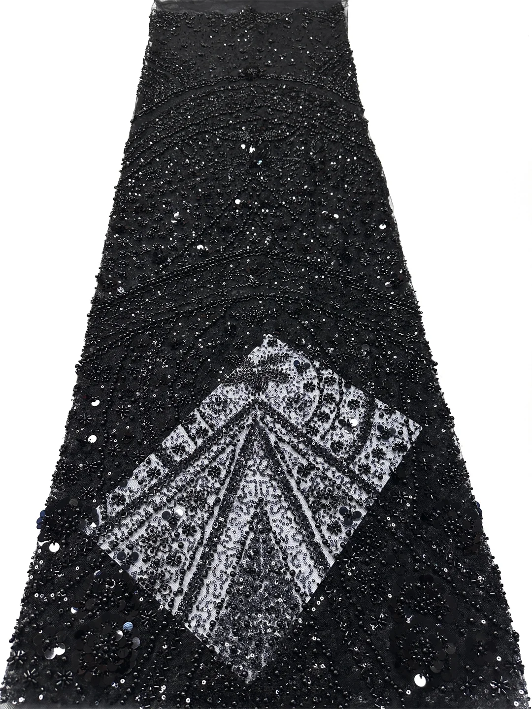 2025 neue Heiße Luxus Afrikanische Pailletten Spitze Stoffe Hohe Qualität Perlen Stickerei Französisch Nigerian Tüll Spitze Stoff Für Hochzeit