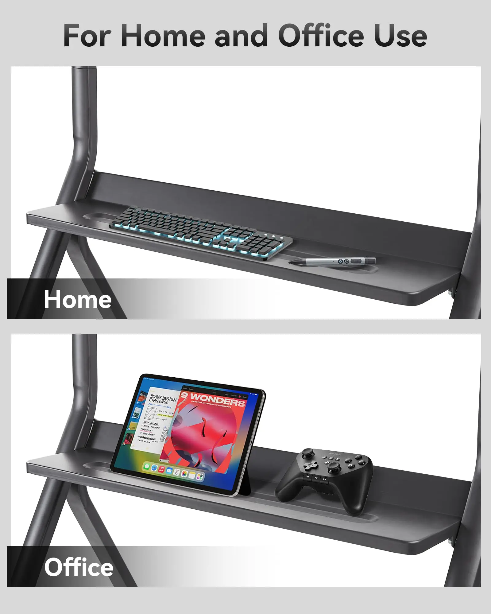 اللوحات الذكية عربة اللوحة الذكية القابلة للتعديل لقاعدة لف متنقلة للسبورات البيضاء مقاس 42 إلى 75 بوصة مع عجلات قفل آمنة