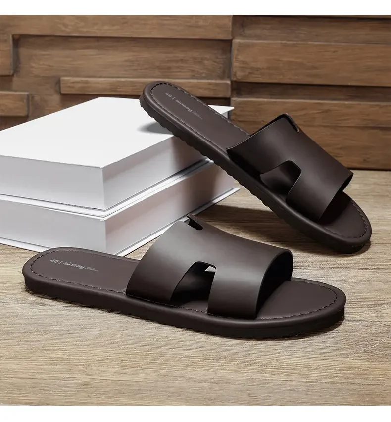 Men's One Strap Roman Sandals Slippers, Cross Border Fashion Casual Slides Plus Size Large Size Outdoor Shoes