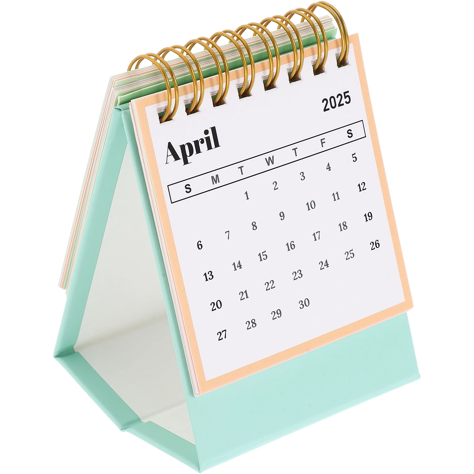 

2025 Creative Desk Calendar Minimalist Stylish Colors Pocket Size English Version Long Term Use Small Space Office Home Decor