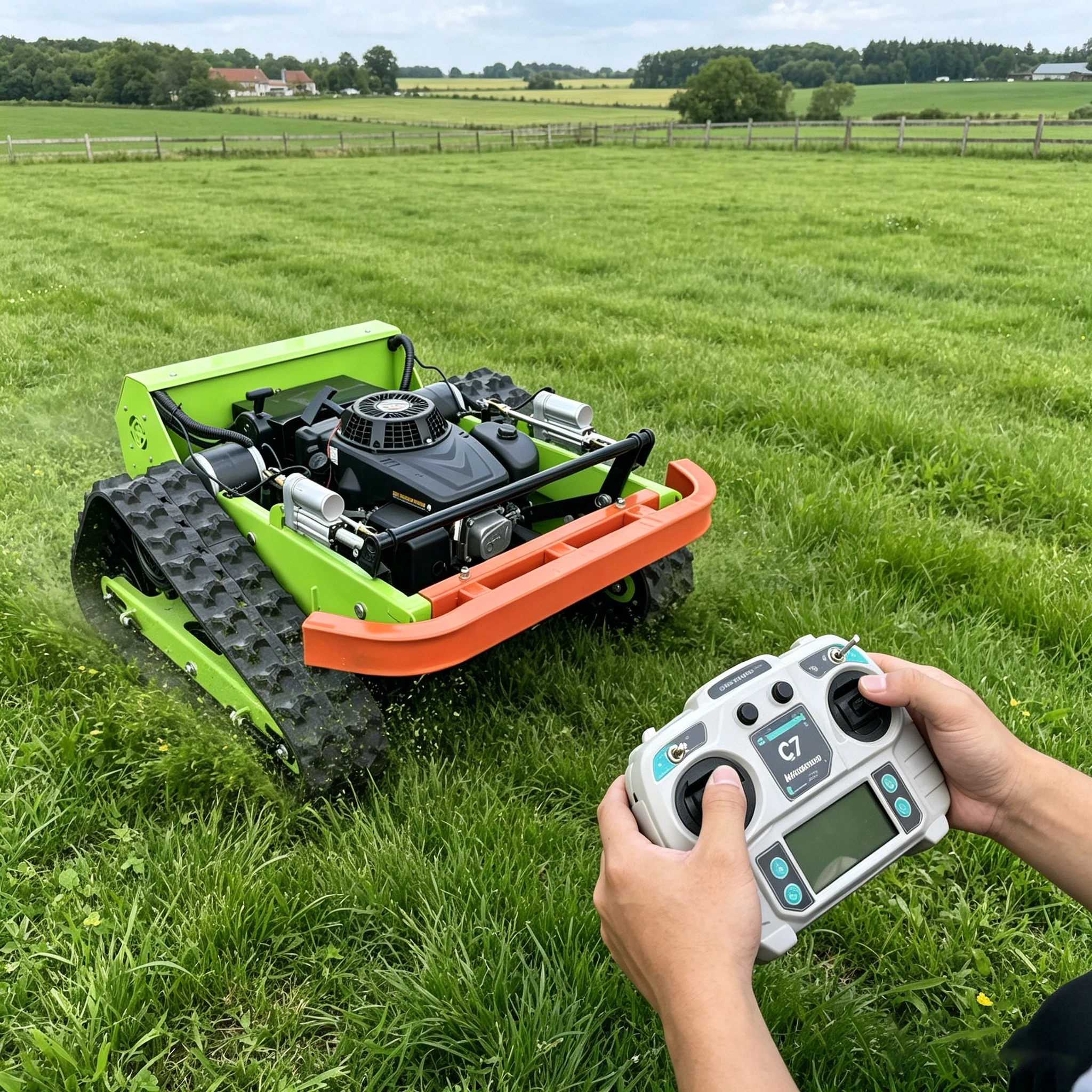  Remote Control Crawler Lawn Mower Quiet Operation Mower Robot All-Terrain Grass Cutter Excluding Shipping Cost
