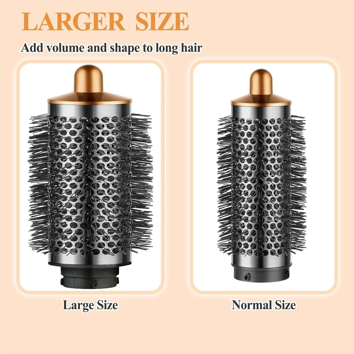 Large Round Volumizing Brush for Attachments,Bigger Oval Round Brush , Up and Volumize for Styling A