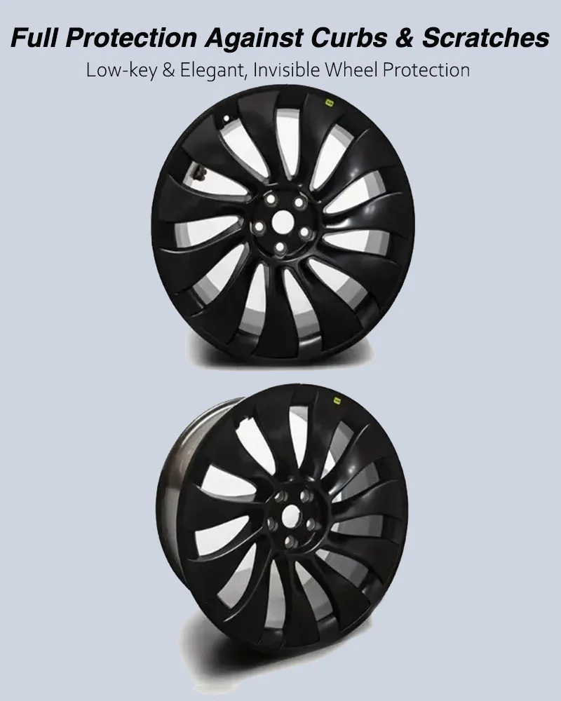 21-Zoll Uberturbine Induktionsfelgen-Schutzkappen Radnabenabdeckungen Felgenaufkleber Radabdeckungszubehör Passend für Tesla Model Y 2021 - 2023 – Detail 6