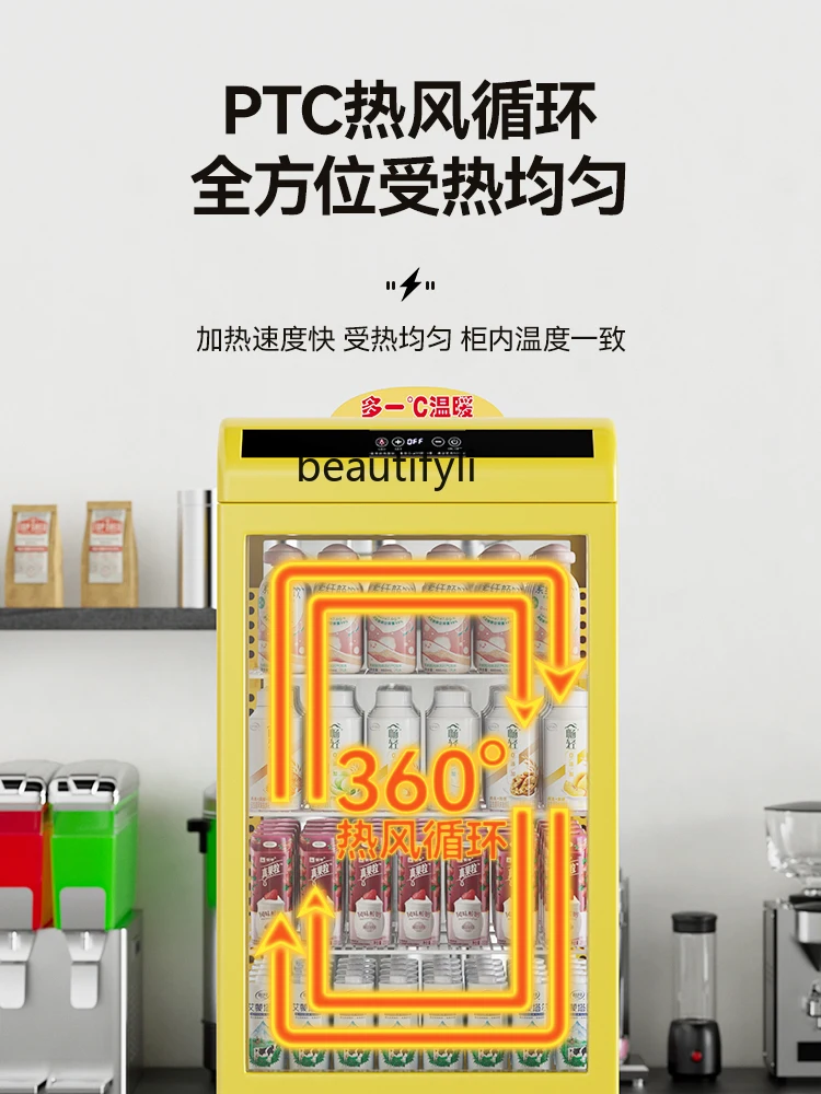 Hot Drink Cabinet Winter Drinks Insulation Display Cabinet Commercial Warm Drink Cabinet Heating Box