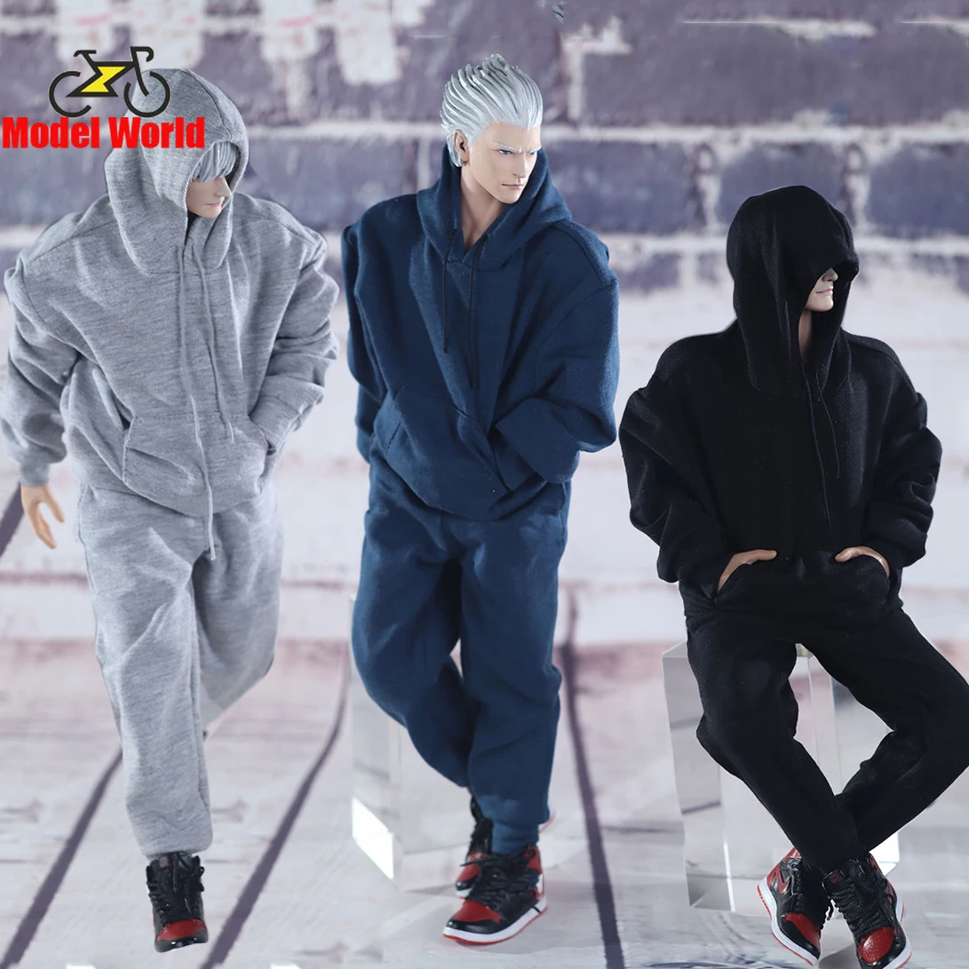 

JO23M-01 1/6 Scale male dolls clothes fashion loose casual pants hoodie fit TBL M33 M34 12 inches action figure body model