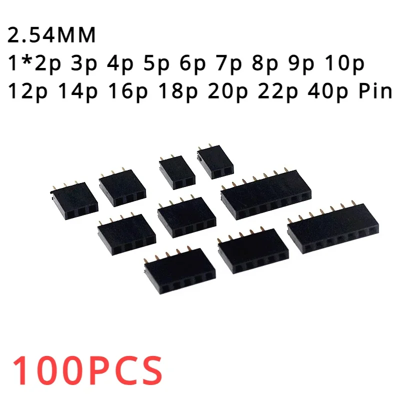 100PCS Single Row P… - image