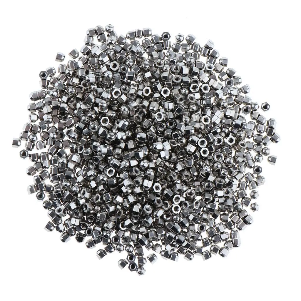 Acorn Cap Nut Metal Hex Dome Head Solid Blind Cap Nut Fastener for Spectacles and Glasses Frame