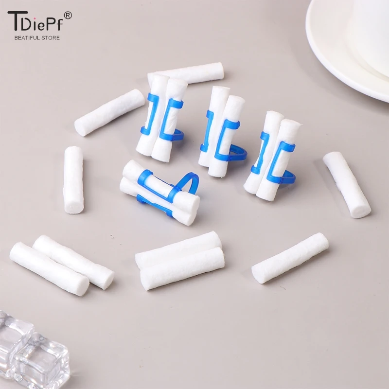 50pcs/Bag 100% Cotton Dental Cotton Roll Dentist Material Teeth Whitening Product Surgical Cotton Rolls High Absorbent