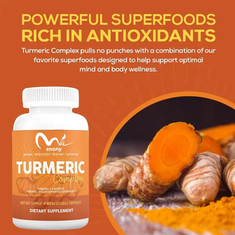 

Organic Turmeric Complex - Organic Turmeric and Health Supporting Super Food 60 Capsules - Supports Joints, Immunity, and Health