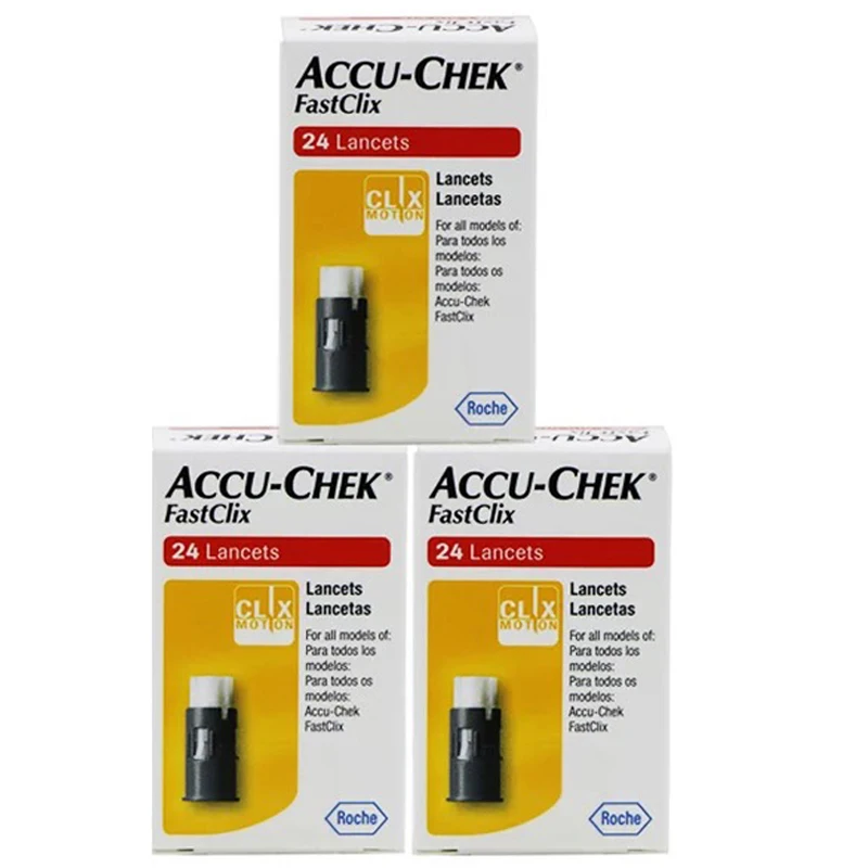 Accu-chek FastClix Lancet 120 sayım Lancet (5\'li paket) Alman Yidong kan şekeri test kağıdı kan örnekleme iğnesi 24\'lü kutu