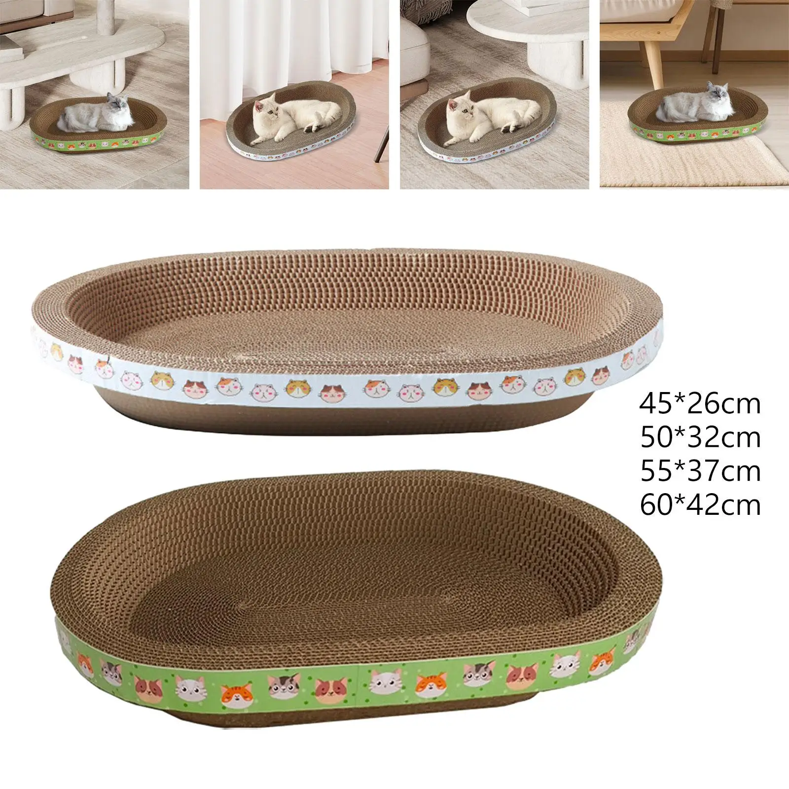 Cat Scratcher Cardboard Furniture Protection Mat Corrugated Scratching Board