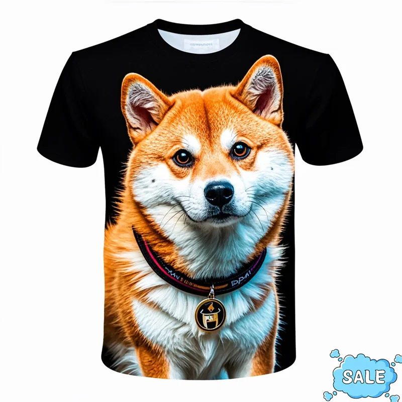 New Vintage 3D Printed Cute Doge Cheems T Shirt Shiba Inu Graphic Tee Shirts Unisex Funny Streetwear T-shirts Mens Clothing Tops