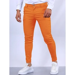 Primavera autunno maschio tinta unita Slim Cargo Pants Homme moda Casual semplice All-match pantaloni a matita pantaloni sportivi abbigliamento uomo