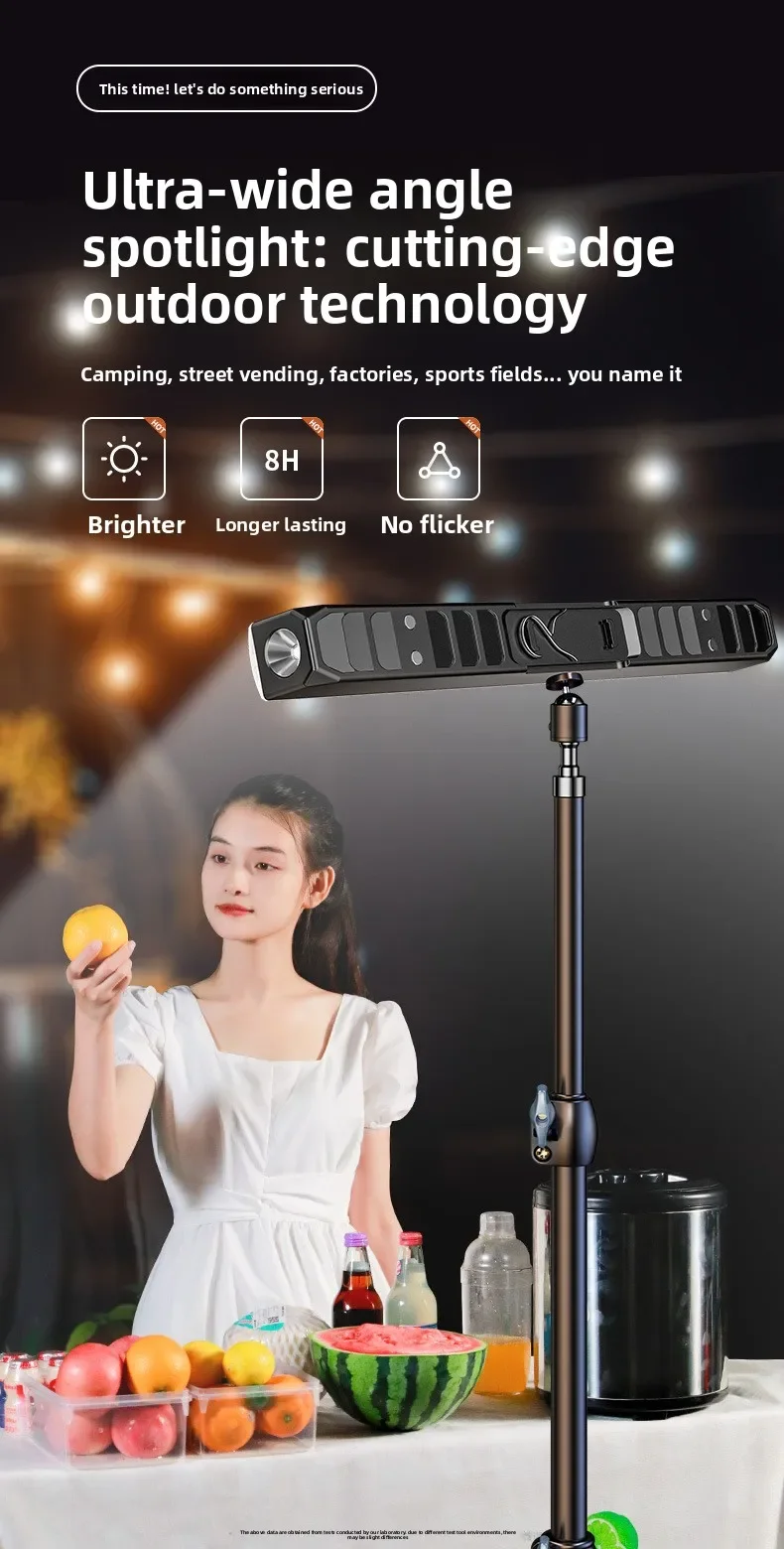 High Power Magnetic LED Light Bar 2026 New Portable USB Rechargeable Work Light 3 Modes IP66 Waterproof Emergency Power Bank