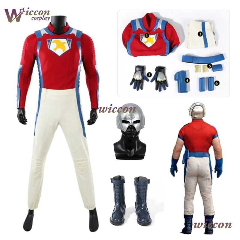 

Костюм для косплея Wonna Disguise Peacee Maker: топ, брюки, пояс, полный комплект. Костюм для Хэллоуина и Comic Con. Мужской боевой костюм Кристофера.