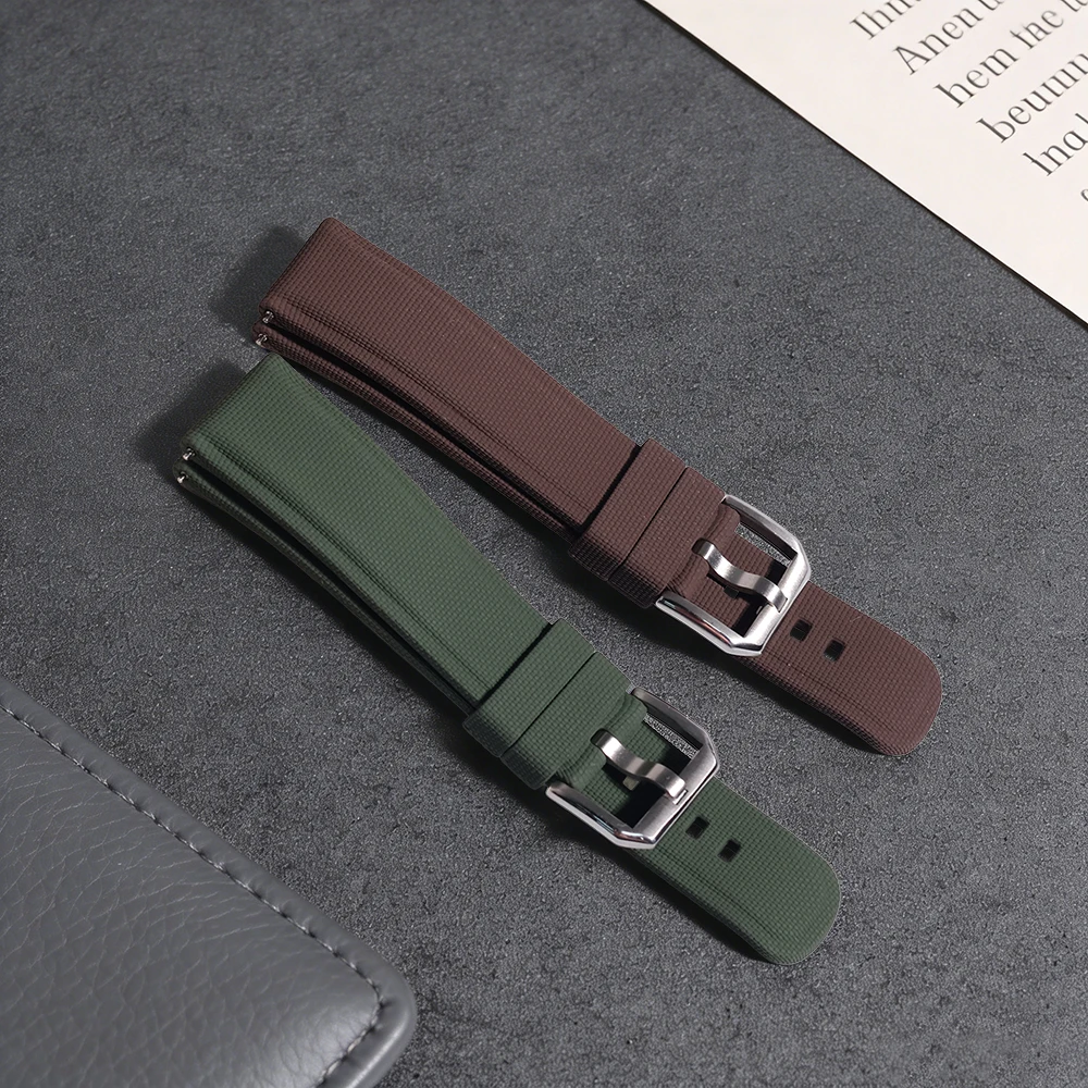 20 مللي متر 21 مللي متر 22 مللي متر العالمي FKM ساعة مطاطية الأشرطة الإفراج السريع العصابات للرجال صالح لأوميغا لونجين أبل أشرطة ساعات يد