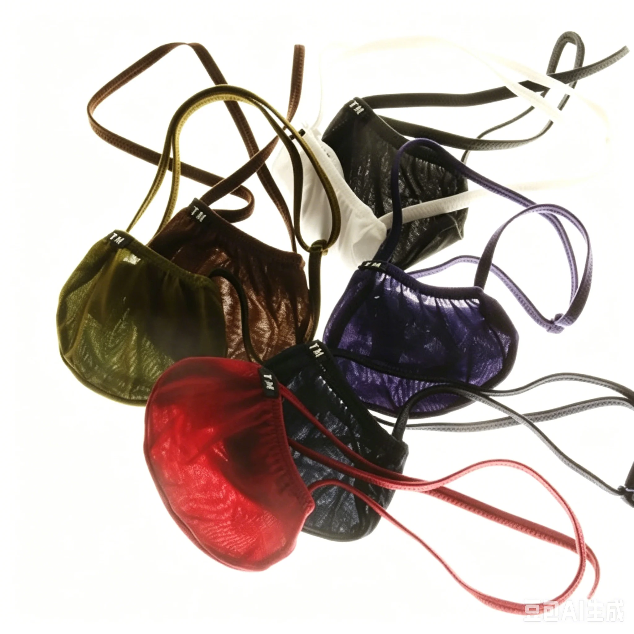 Double Thin Strap Thong for Men Independent U Pouch Low Waist Breathable Sexy Men T-string Panties