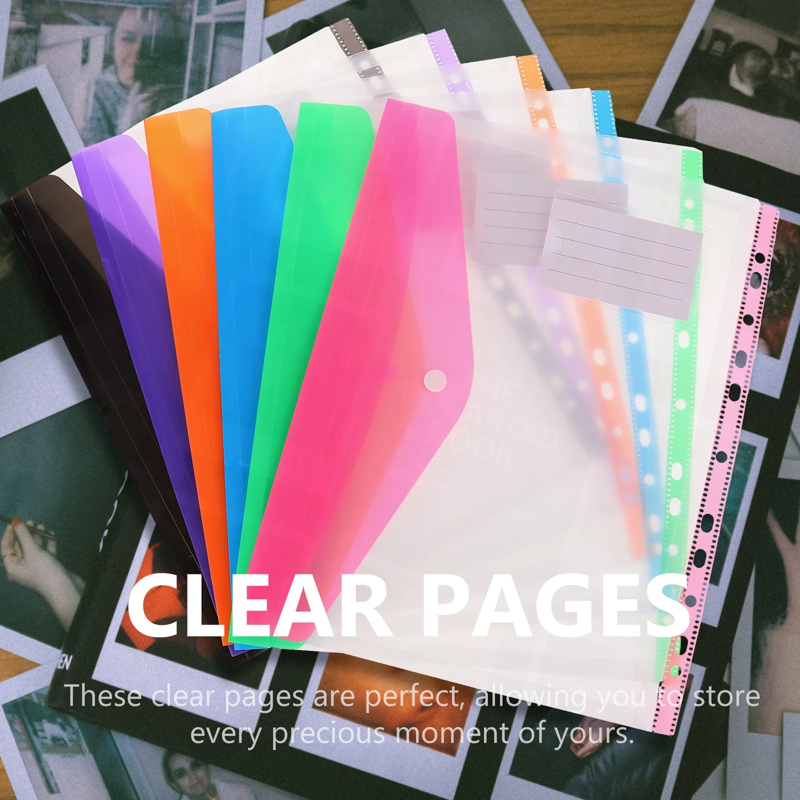 

12pcs A4 Blinder Bag 11-Hole Document Protector Waterproof Clear Pockets Office Supply Plastic Folder For Photos Cards Storage