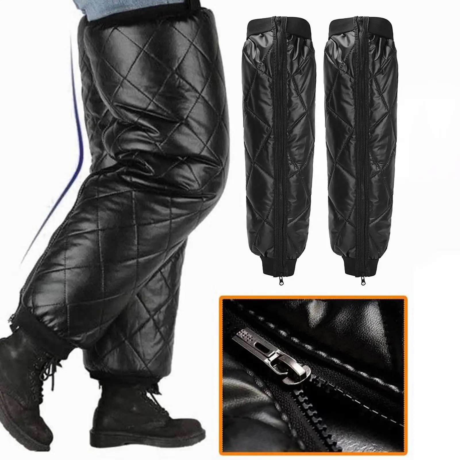 

1 Pair Thermal Warm Knee Pads, Cold Weather Knee Protection & Support For moto bike Driving Skiing Snowboarding Winter Cycling